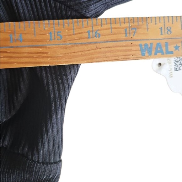 Altar’d State Black Crop Top Sz L NWT Off Shoulder Puff Sleeve Cottagecore Boho - Picture 12 of 16